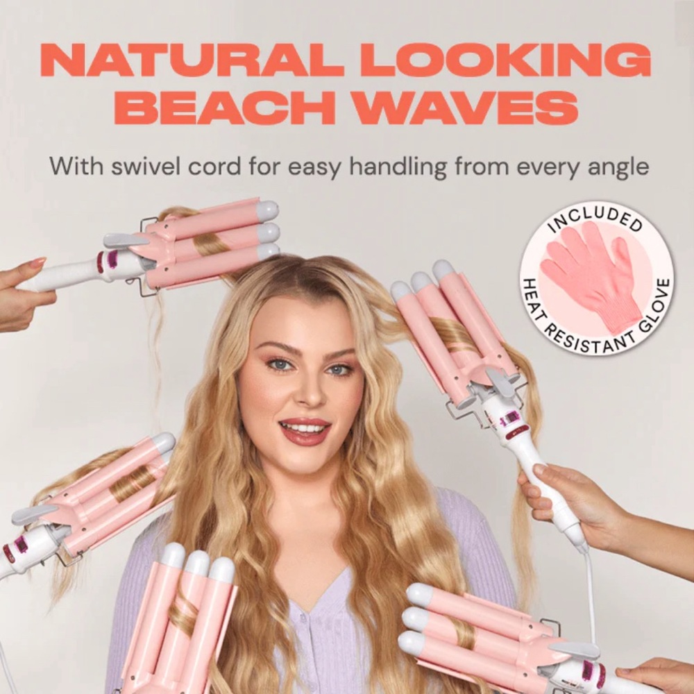 INSERT WAVES HERE TRIPLE BARREL HAIR WAVER (USED 2-4 TIMES)